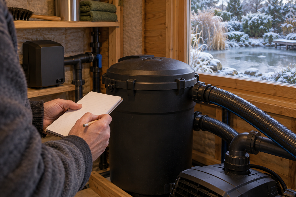 Contrôle d’une installation de filtration protégée avec prise de notes pendant l’hiver