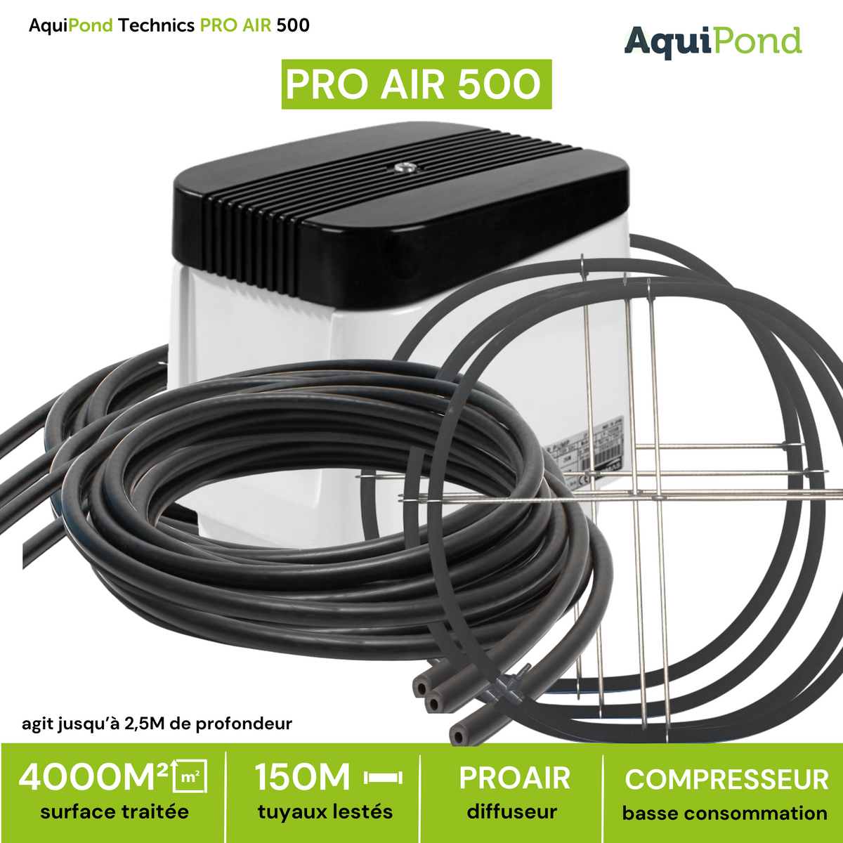 Aquipond Technics Pro Air 500 - 2000 a 4000M² - Sistema de aireación para estanques