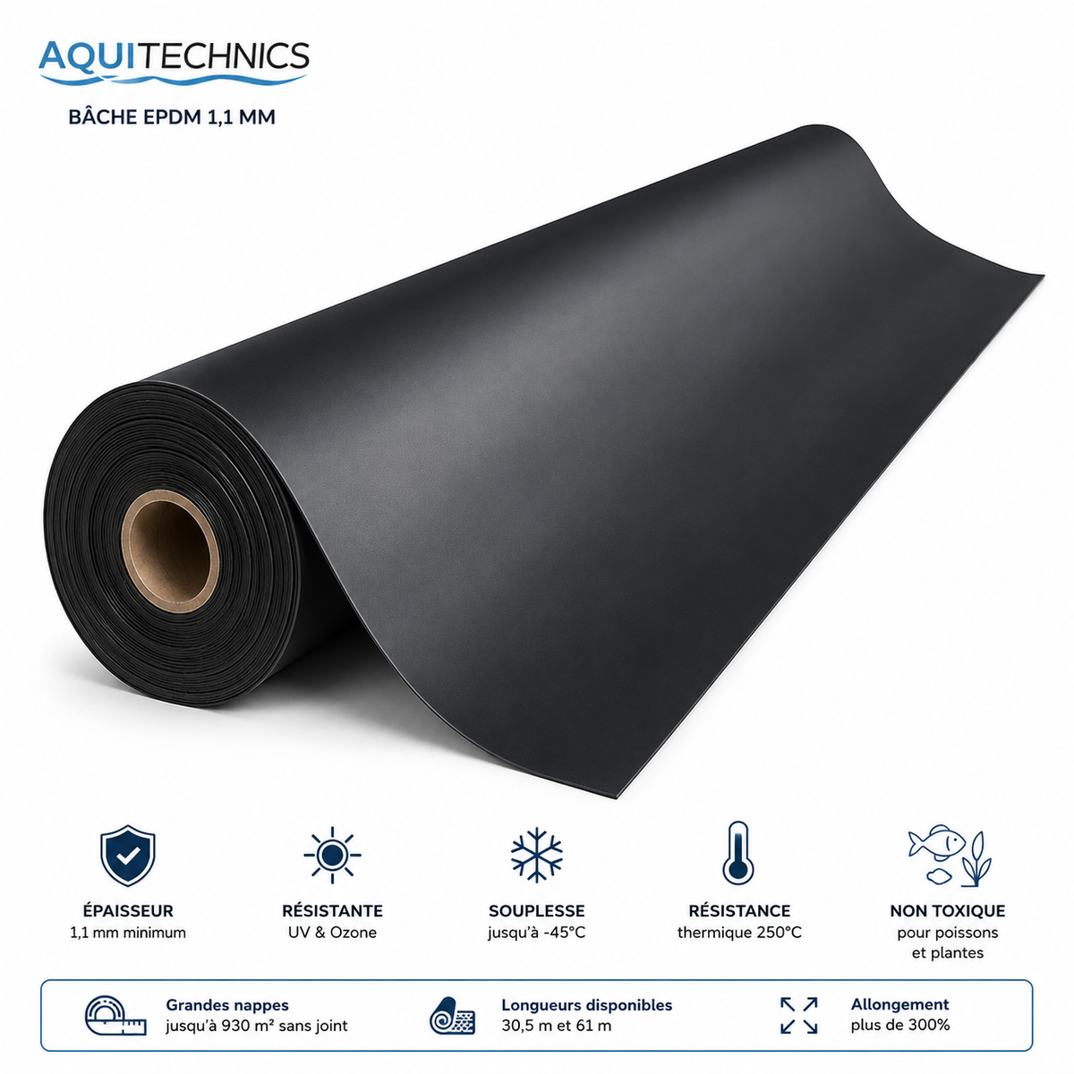 EPDM-Folie – Aquitechnics – Beste Qualität auf dem Markt! (Preis pro m²) – Pondgard Quality