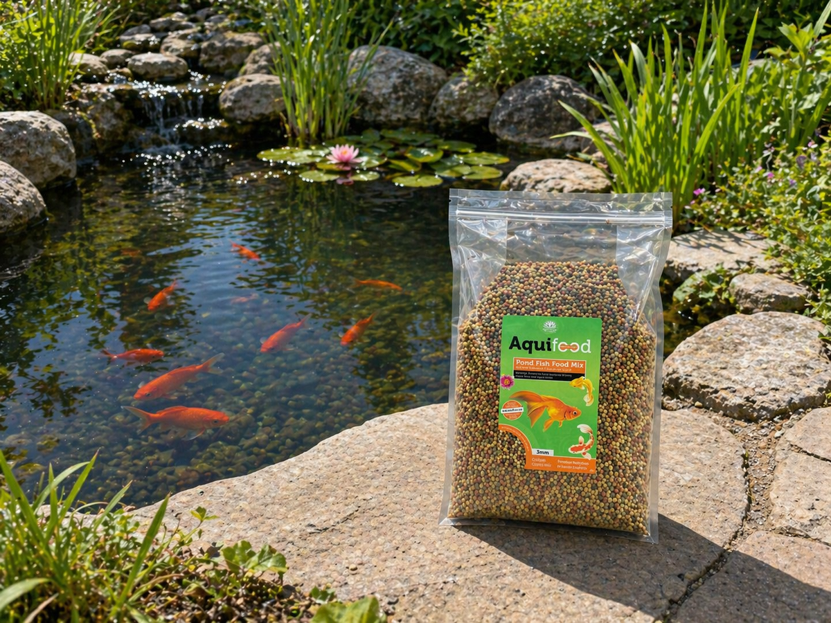 Aquifood Mezcla de alimento para peces de estanque - Goldfish flotante - 3MM - 1,8KG - Flotante