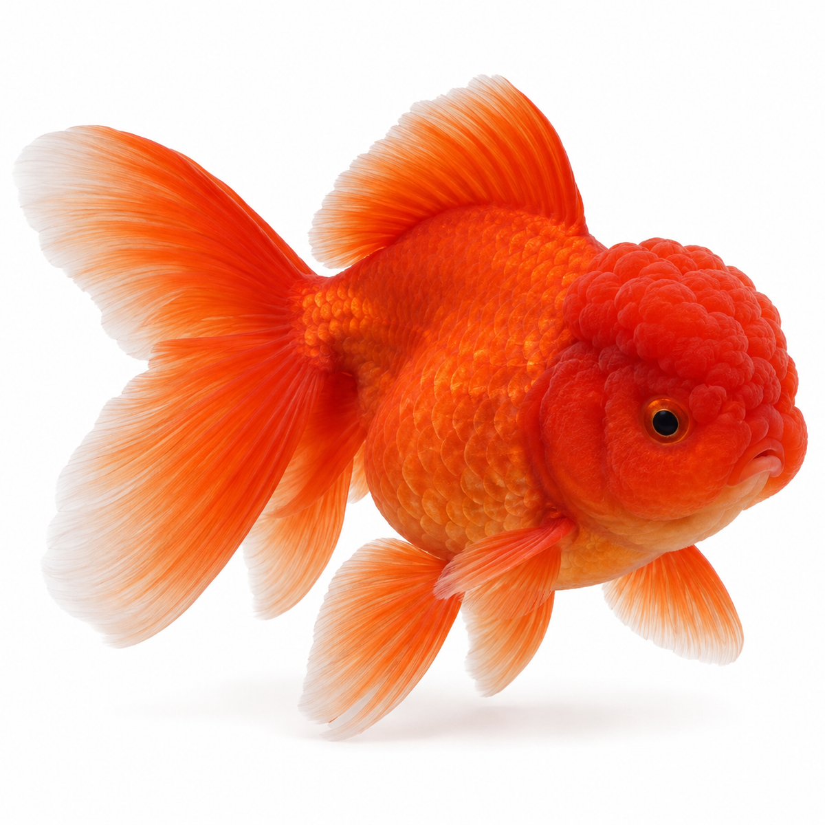 Premium oranda thai rouge sur fond blanc — illustration générée