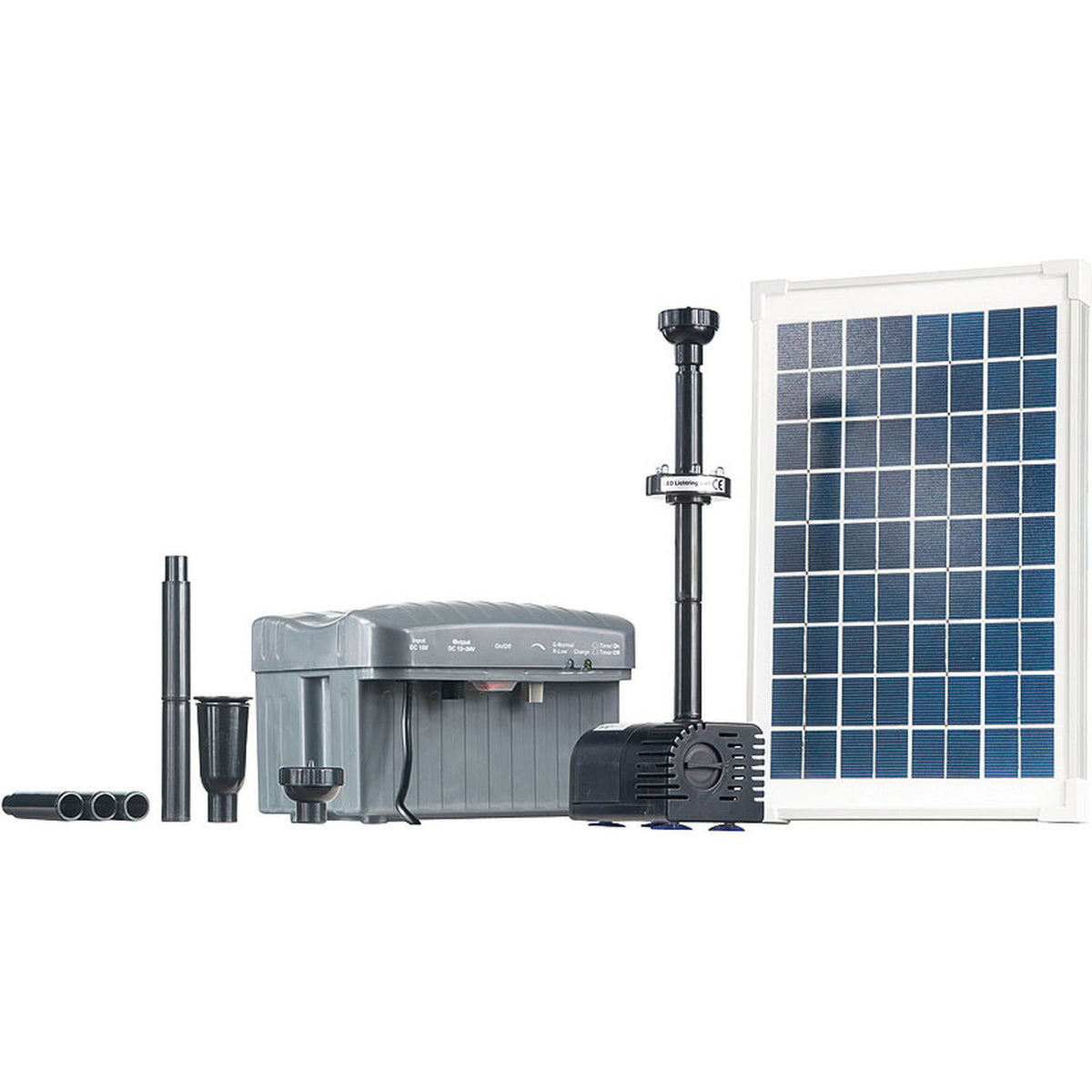 Kit pompe solaire hybride Heissner avec LED – 750 l/h
