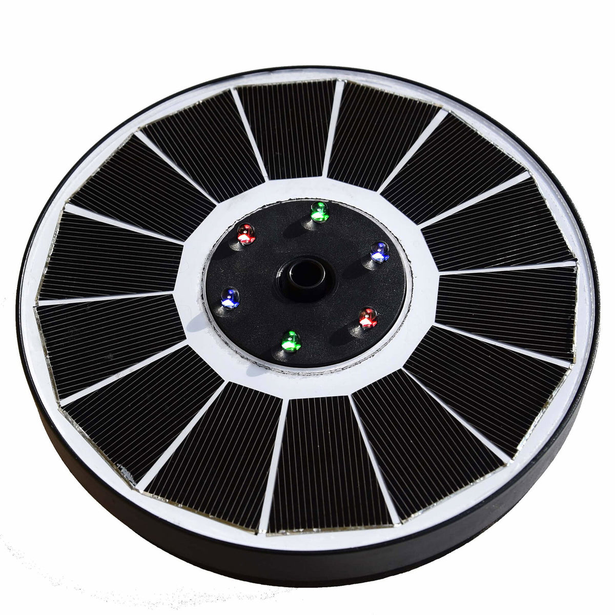 Fontaine solaire flottante Heissner avec LED et batterie