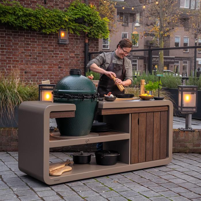 Îlot de cuisine pour kamado Atelier - plan céramique - Aquigarden