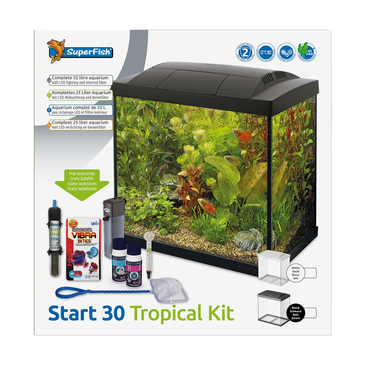 SuperFish START 30 25 L blanc — contenu du kit