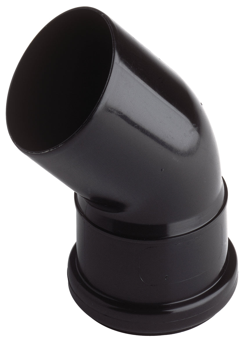 Coude de raccordement noir DN 50 à 45° — Verbindingsboog zwart DN50/45°