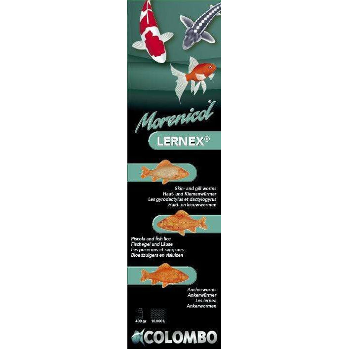 Colombo Traitements Lernex 400gr/10.000litres - Contre les vers de la peau et des branchies - Morenicol Colombo 8715897025655 05020345