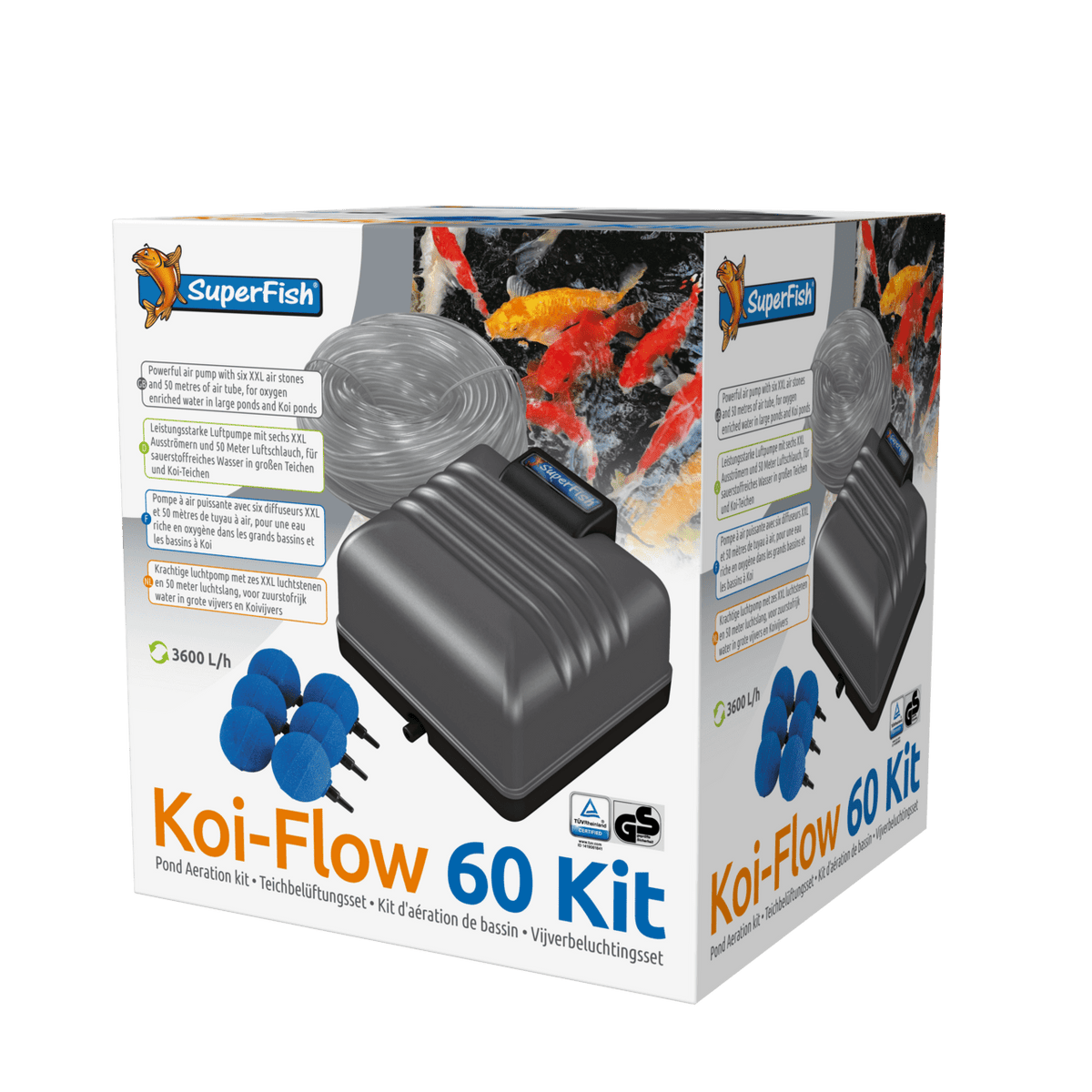 Superfish Aérateurs de bassin Koi-Flow 60 Set - Kit complet pour bassin de 30 à 60m³ - Superfish 8715897158810 07010440