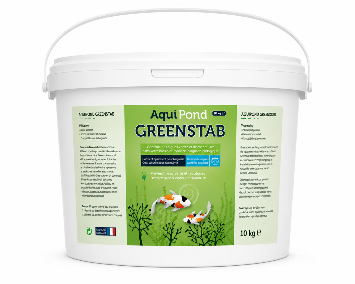 Aquipond Greenstab – Équilibre naturel pour limiter les algues dans le bassin
