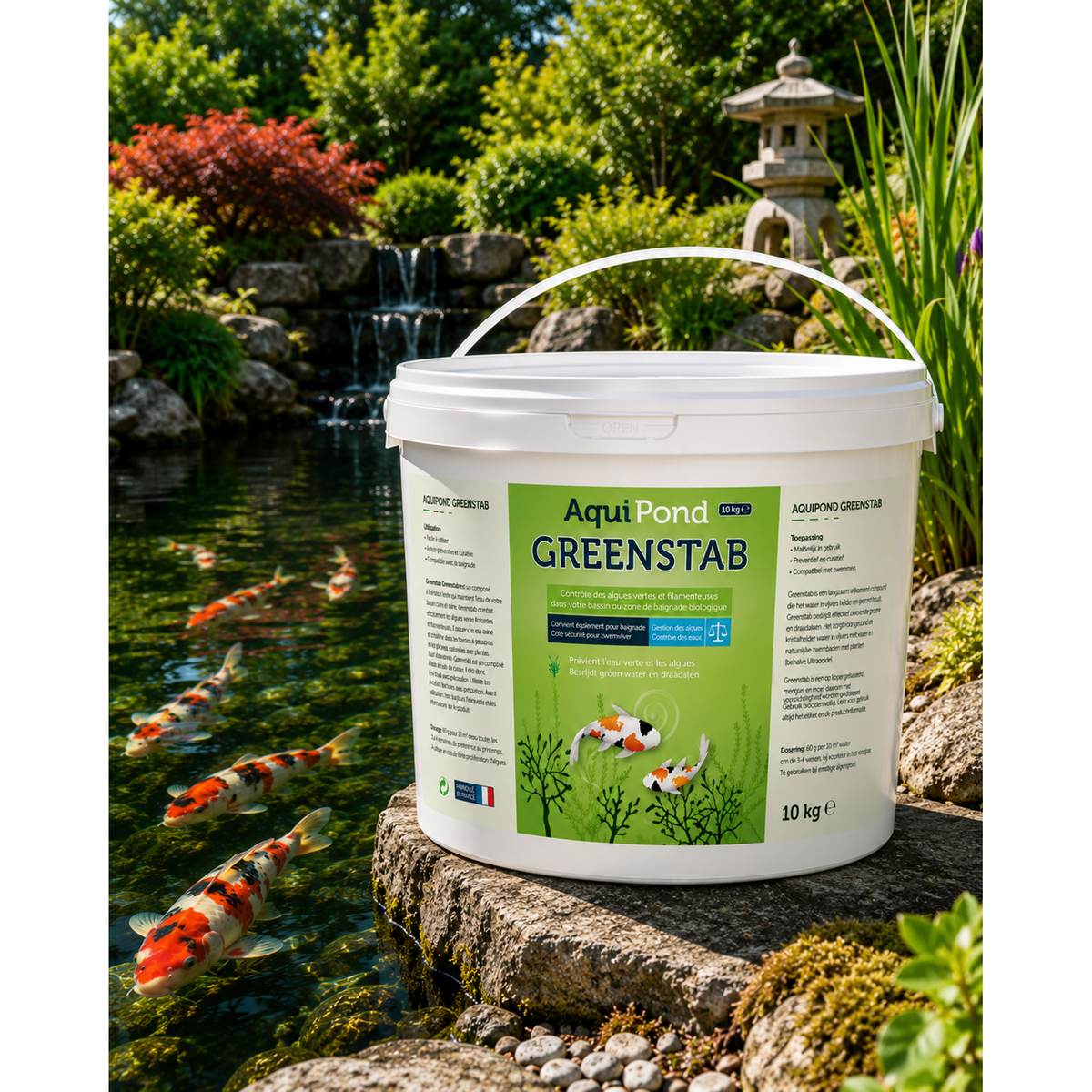 Aquipond Greenstab 10 kg – Minéraux naturels pour bassin, étang & piscine naturelle