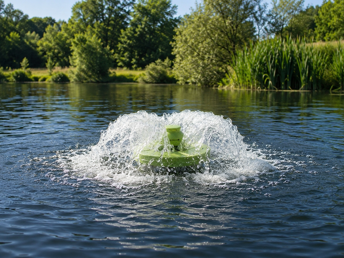 Aérateur de surface haute performance pour étang naturel - Oxygénateur de Surface Aquitechnics