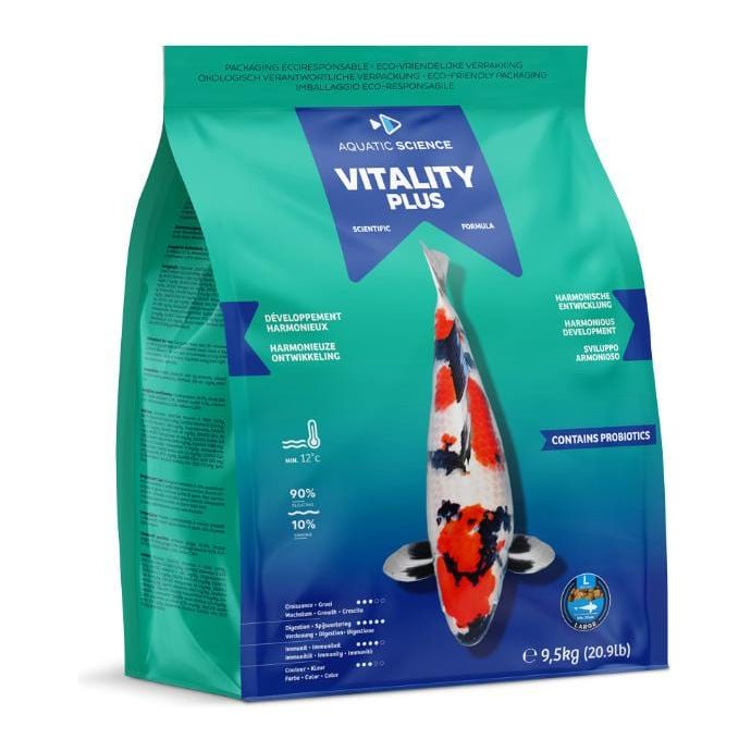 Aquatic Sciences Nourriture Vitality Plus LARGE 9.5kg - Aquatic Science - L’aliment pour koïs qui favorise un développement harmonieux ASVPL95