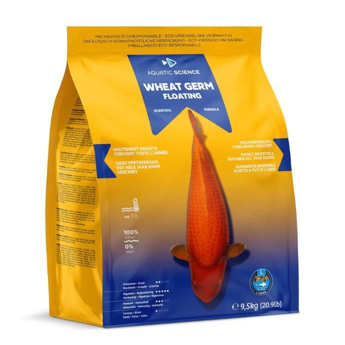 Aquatic Sciences Nourriture Wheat Germ LARGE Flottant 9.5kg - Aquatic Science - Adapté pour la préparation ou la récupération de l’hiver 5407012140406 ASWGFL95