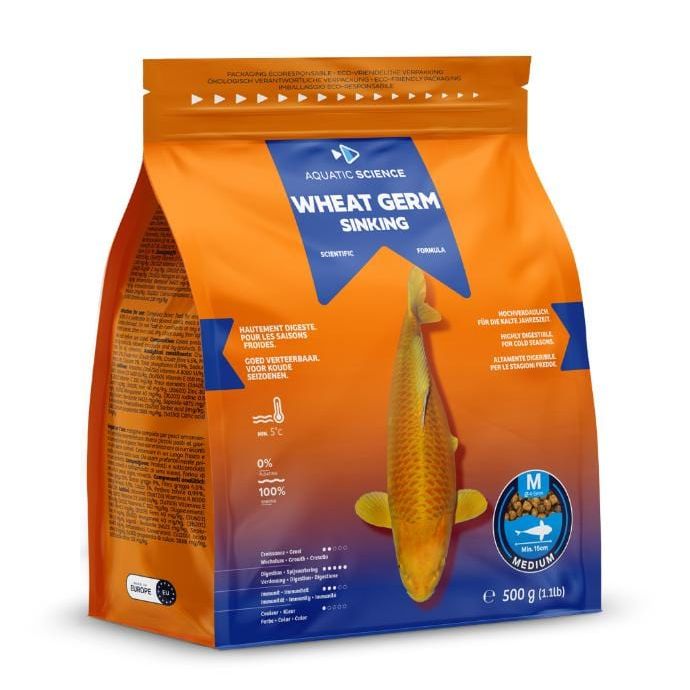 Aquatic Sciences Nourriture Wheat Germ MEDIUM Coulant 0.5kg - Aquatic Science - Adapté pour la préparation ou la récupération de l’hiver 5407012140505 ASWGSM05