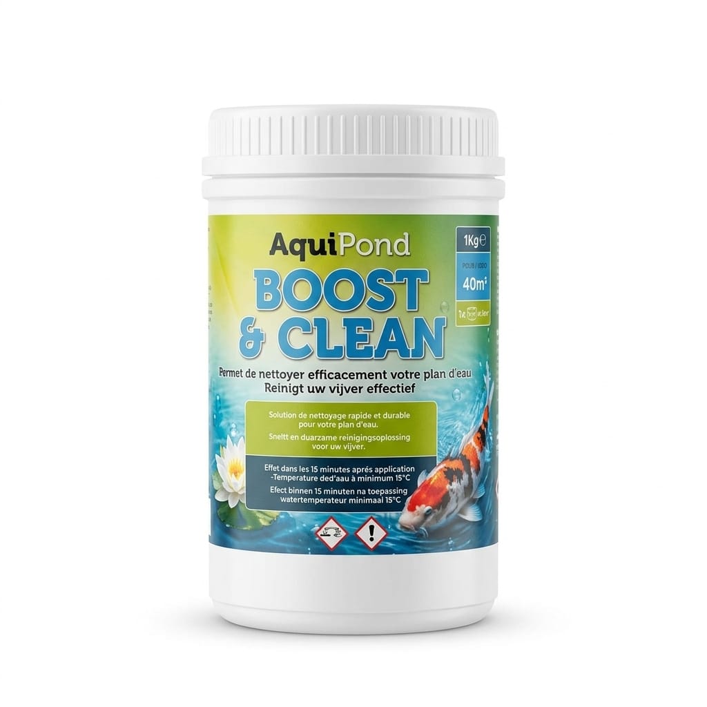 Aquipond Boost & Clean – Oxygène actif contre biofilm, vase & algues de lagunage (1 à 10 kg)