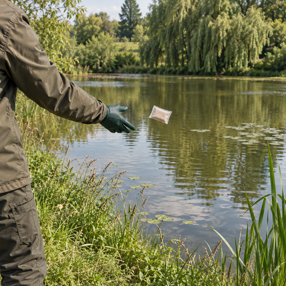 Aquipond Bacto Lake 100 g – Bactéries pour une eau claire en étang naturel (100 m²)