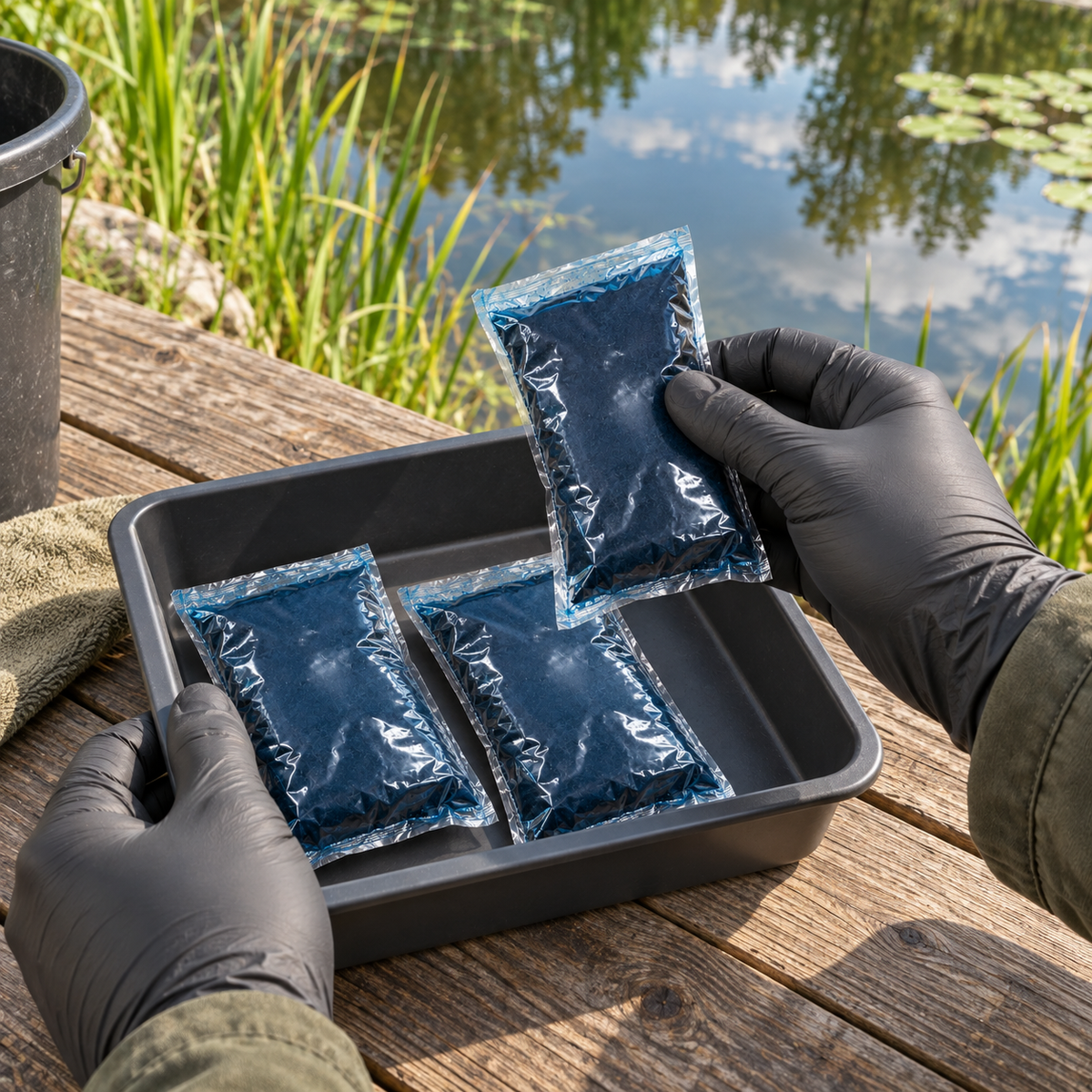 Aquipond Blue Lake 10 – 1 kg (10 sachets) – Colorant bleu pour étang naturel