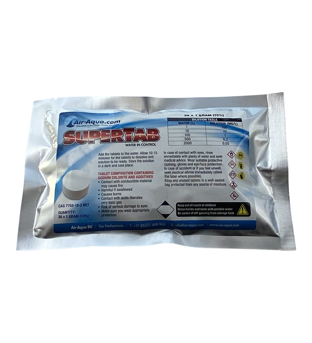 SuperTab - Dioxyde de chlore - 36 Tabs x 1 gamme - 10% — Aquitechnics — vue 1