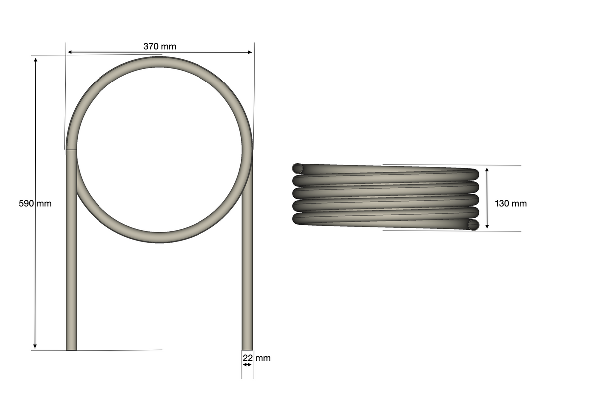 Echangeur de chaleur 30 kW - Titane (Ø 22 mm) — Aquitechnics — vue 2