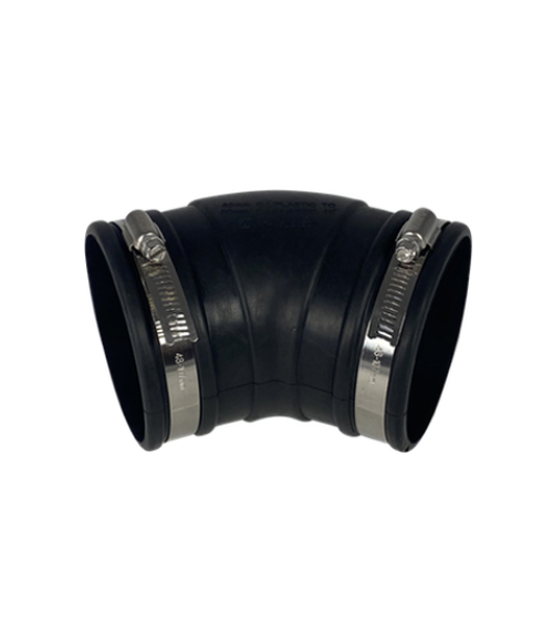 Courbe souple EPDM (45°) 90 mm — Aquitechnics — vue 1
