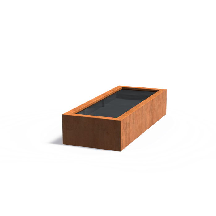 Bassin hors-sol Quadra en acier corten - Aquigarden