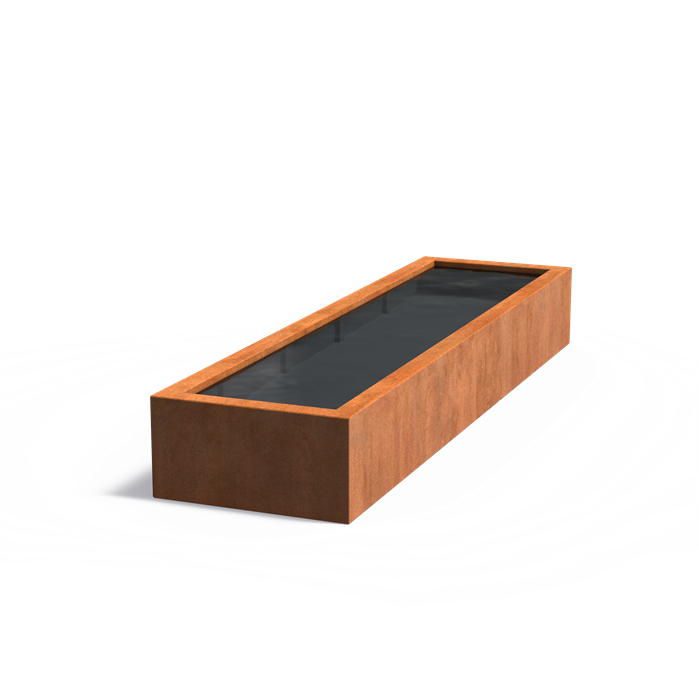 Bassin hors-sol Quadra en acier corten - Aquigarden