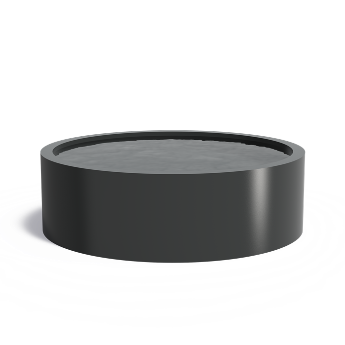 Bassin rond hors-sol Atoll en aluminium anthracite - Aquigarden