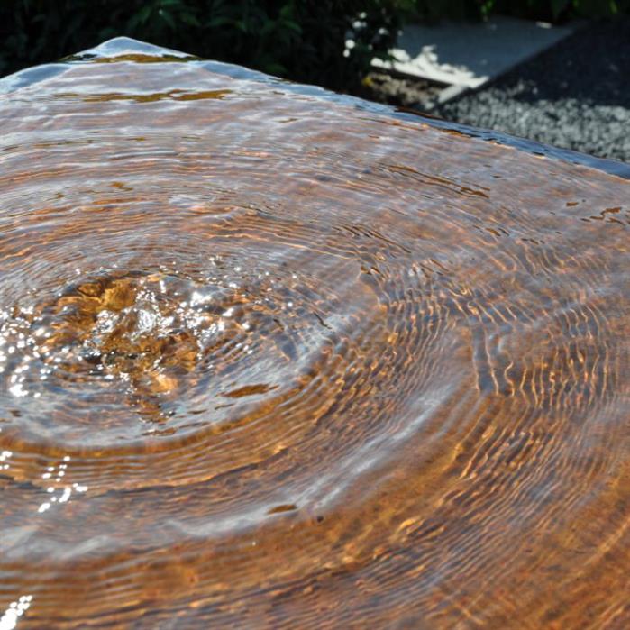 Bloc d'eau Source en acier corten - Aquigarden