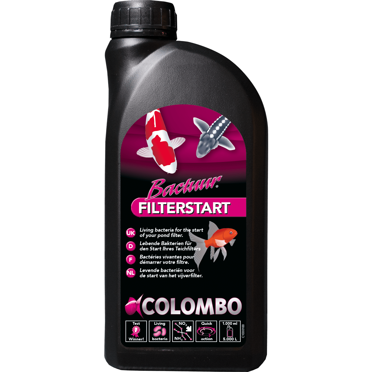 Colombo Bactéries Colombo Bactuur Filter Start 1000ml pour 5000litres - Activateur de filtre ultra puissant 8715897025969 05020233