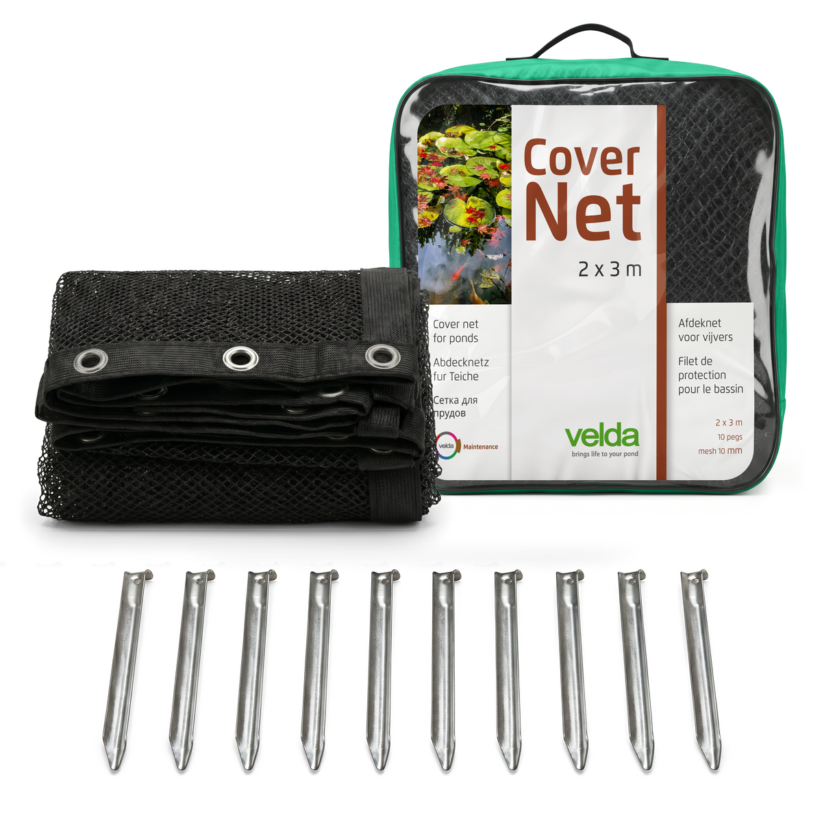 CoverNet 2 x 3M - Hochwertiges Schutznetz mit Ösen - Velda