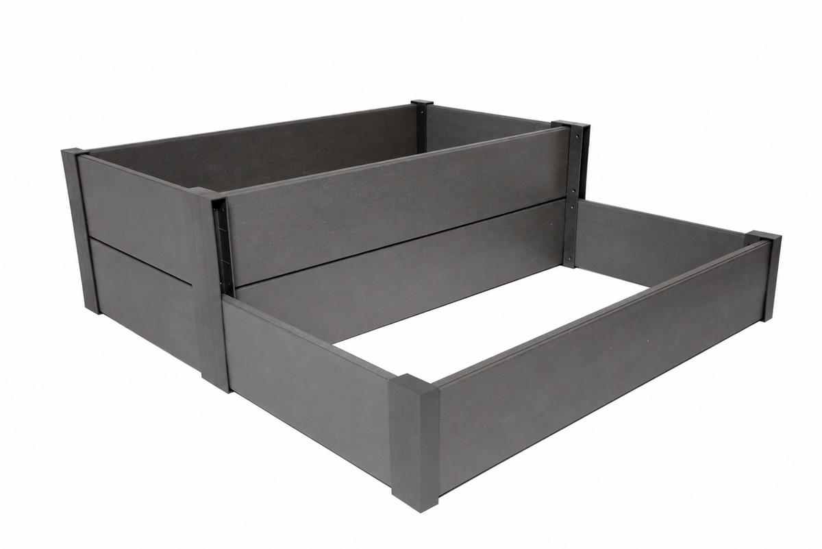 Kitchen Garden - Bac potager circulaire en plastique recyclé, 1, 2 ou 3 niveaux - Ecoo — fond blanc — ecoo-audit-031-white