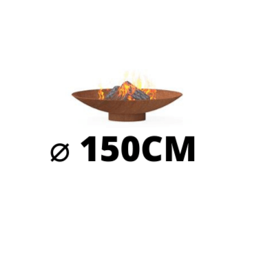 Forno Cooking Braséro Braséro Acier Corten Rond 150CM - 1500x330MM BNS5