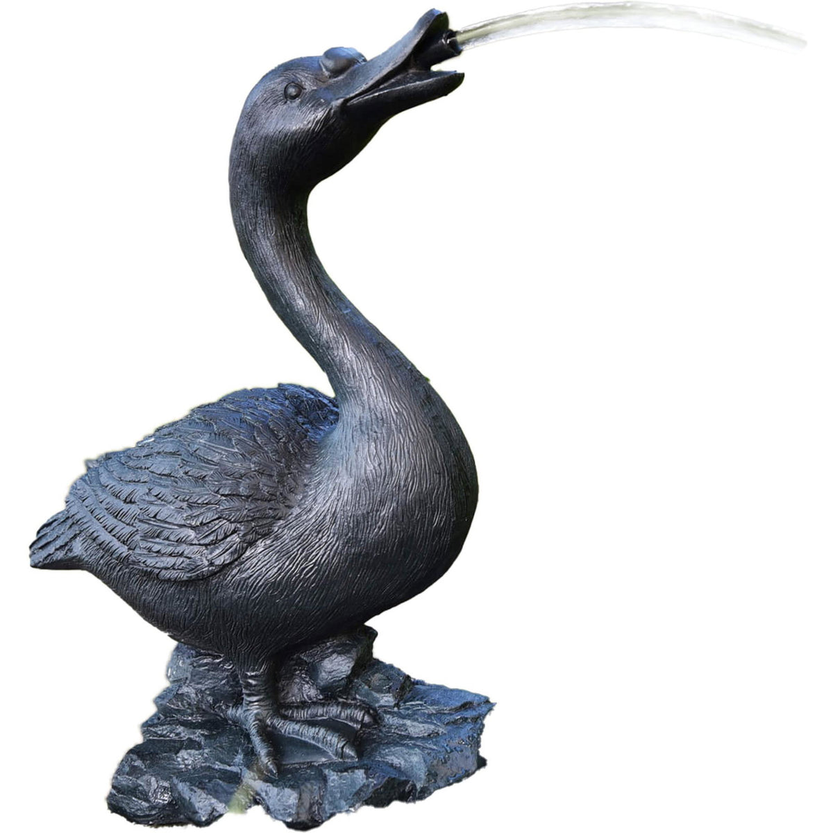 Gargouille oie Heissner cuivre vieilli – 26 × 16 × 36 cm