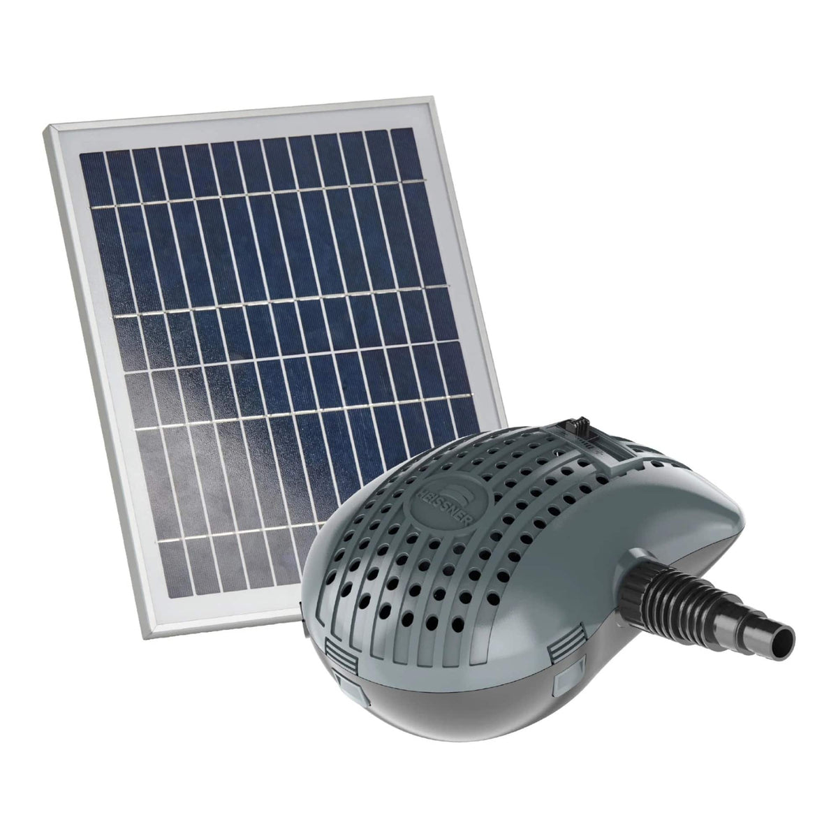 Heissner Pompe de Ruisseau Solaire 5000 l/h avec 2 x 30W Modules Solaires 4006873429746 SPB5000-00