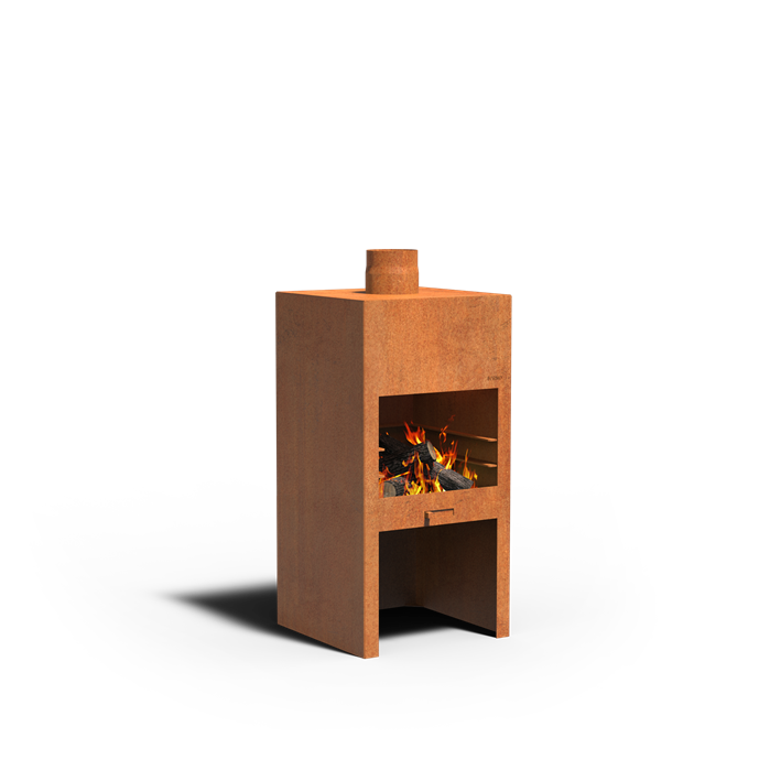 Poêle d'extérieur Colonne - 50 x 50 x 100 cm - Aquigarden