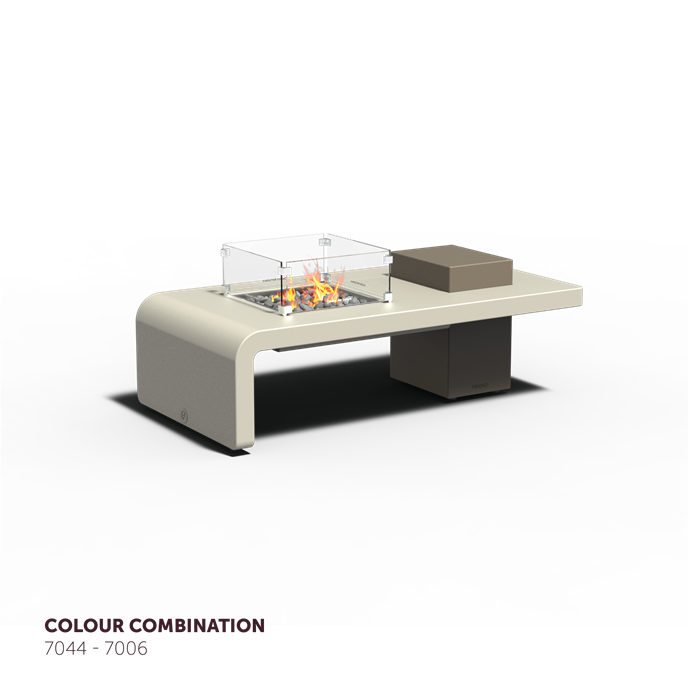 Table à feu gaz Horizon en aluminium - 150 ou 190 cm - Aquigarden
