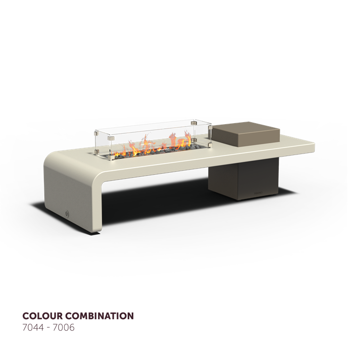 Table à feu gaz Horizon en aluminium - 150 ou 190 cm - Aquigarden