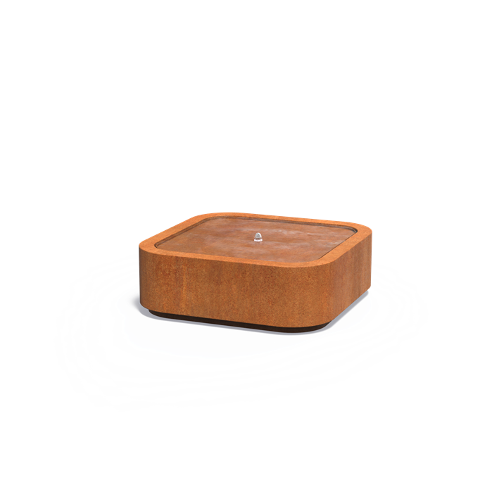 Table d'eau Riviera en acier corten - finition haut de gamme - Aquigarden