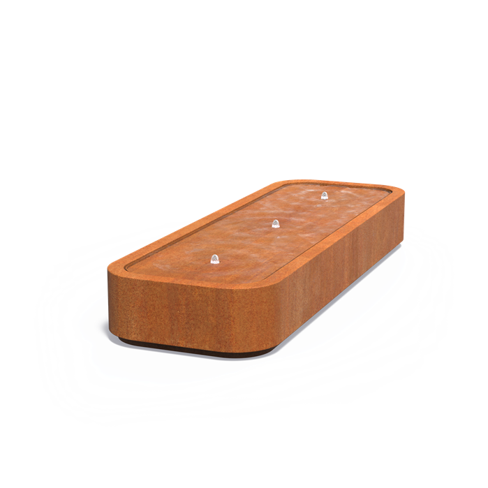Table d'eau Riviera en acier corten - finition haut de gamme - Aquigarden