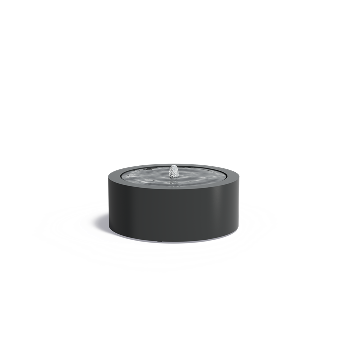 Table d'eau ronde Lagune en aluminium anthracite - Aquigarden