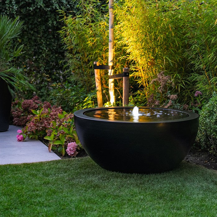 Vasque à débordement Ondine en acier laqué anthracite - Aquigarden