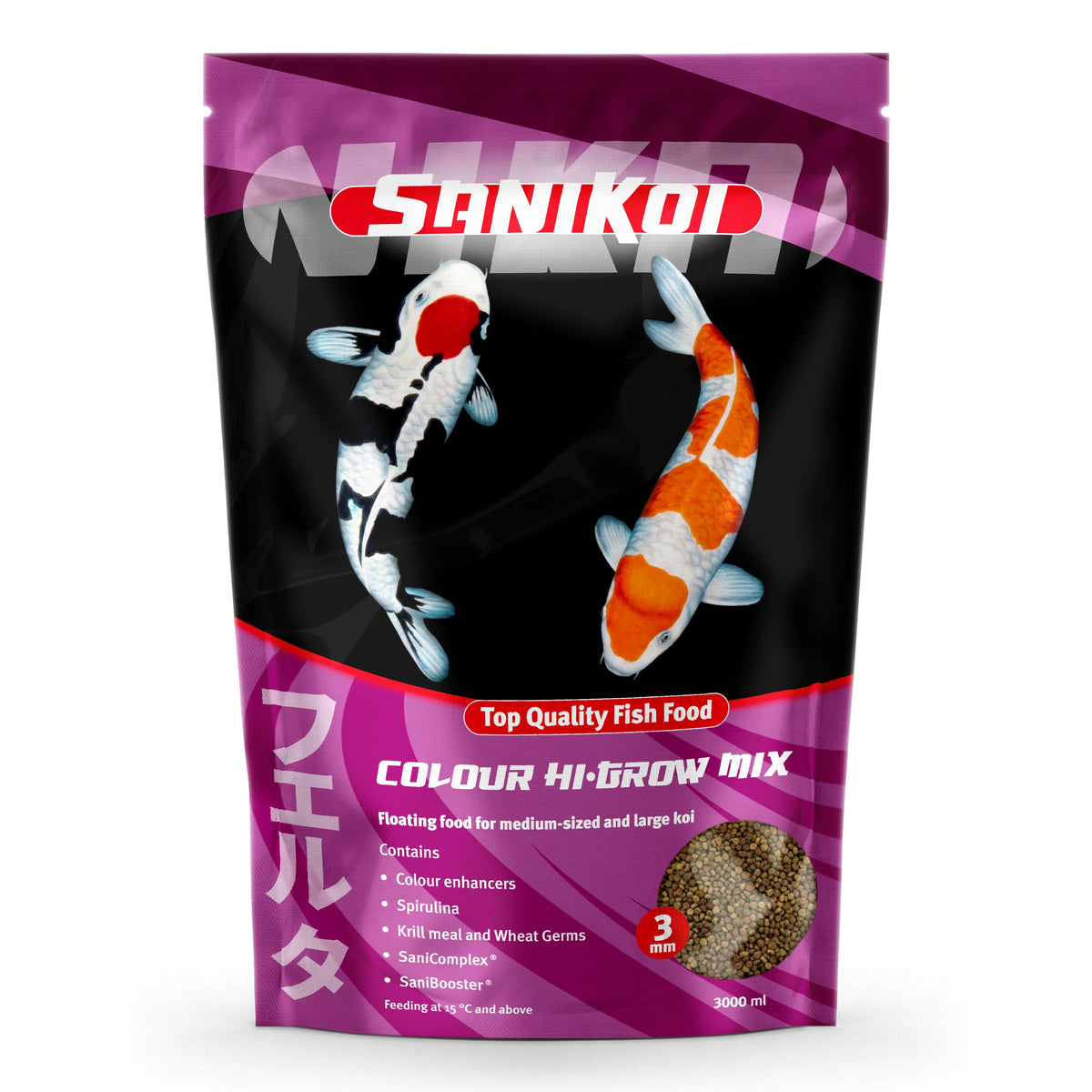 Nourriture pour poissons Colour Hi-Grow Mix 3 mm 3 l - SaniKoi