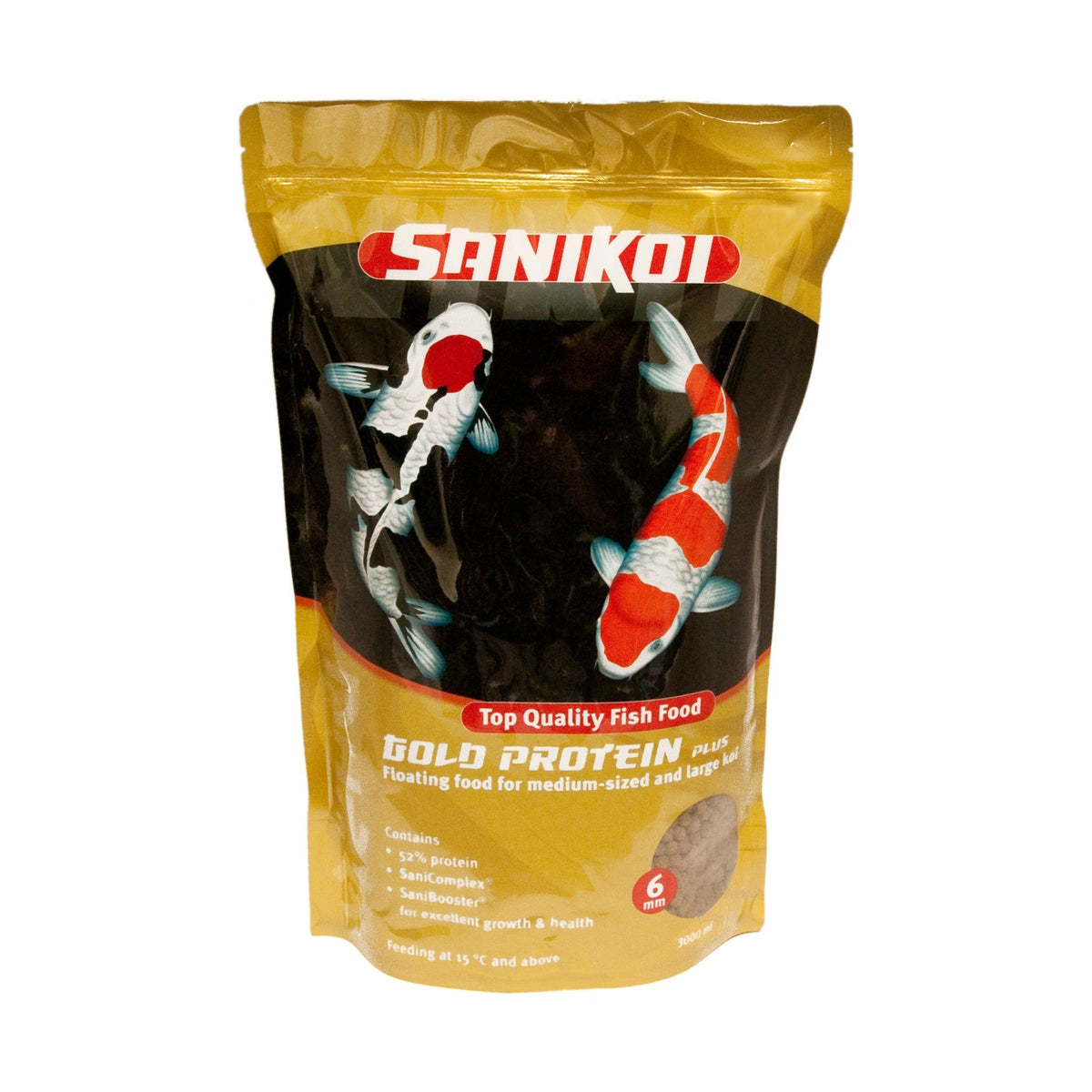 Nourriture pour poissons Gold Protein Plus 6 mm 3 l - SaniKoi