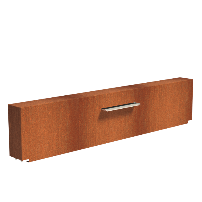 Foudebassin.com Bassins préformés Bassin en acier corten 300 x 800 x 60CM