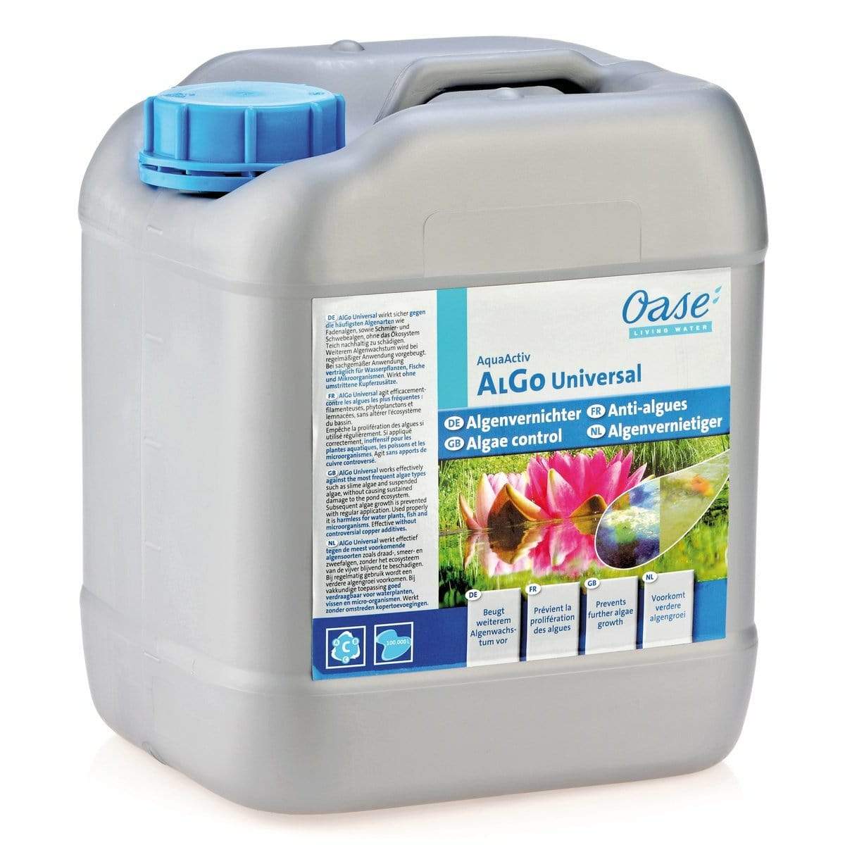 Oase Living Water Produits pour les algues AquaActiv AlGo Universal 5litres - Elimine et prévient les algues - Oase 4010052505459 50545